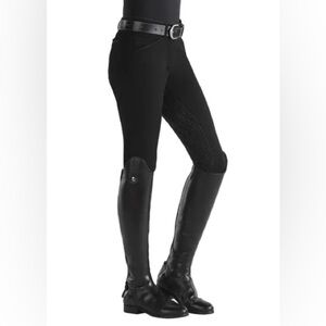 Dover Saddlery Piped Full Seat Breech in Black/Tan